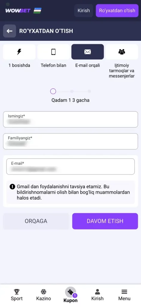 asosiy qanda wowbet