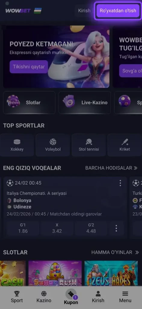 wowbet asosiy qanday