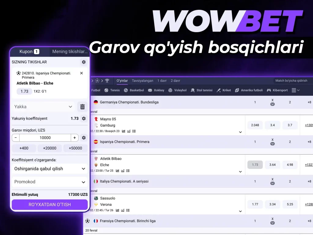wowbet garov qoyish sport
