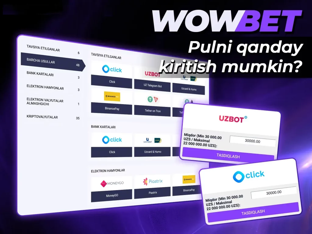 wowbet qanday kiritish